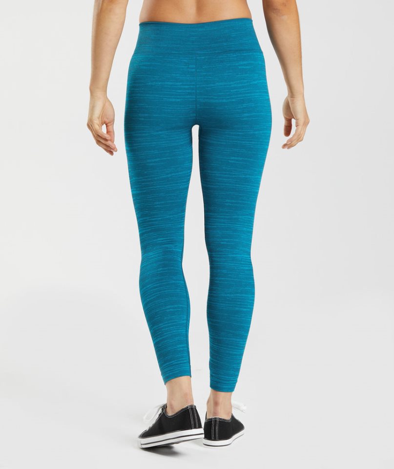 Women's Gymshark Adapt Marl Seamless Leggings Blue | NZ 5URKMC